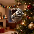 thumbnail image 2 of 3.15" Acrylic Jungle Animal Acorn Ornaments for Christmas Tree, Woodland Creature Hanging Decor with Pine Cone Design, Cozy Forest Holiday Decorations for Home Party Seasonal Display Use (G), 2 of 4