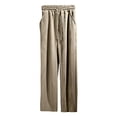 thumbnail image 5 of Blmnix Corduroy Pants Men's Pants Low Rise Comfy Pants Palazzo Baggy Leggings Yellow Long Straight-Leg Summer Pants for Men,M, 5 of 9