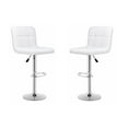 thumbnail image 1 of Heavenly Collection Leather Adjustable Stool for Dining Area Set of 2, 1 of 9