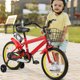 thumbnail image 4 of HONITANO Bicicleta Infantil con Ruedas de Apoyo y Cesta para Niños de 6 a 8 Años en Color Rojo, 4 of 9