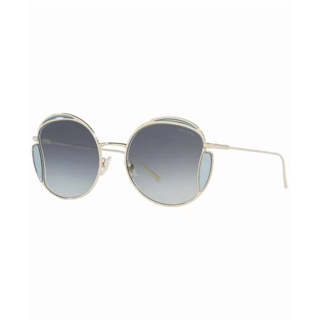 Miu Miu LA MONDAINE SMU 56X Rose Gold/Blue Pink Shaded (7OE-06N) Sunglasses