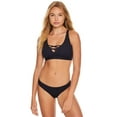 thumbnail image 3 of Becca by Rebecca Virtue BLACK Zoe Bralette Bikini Swim Top, US Medium/E (34-36), 3 of 4