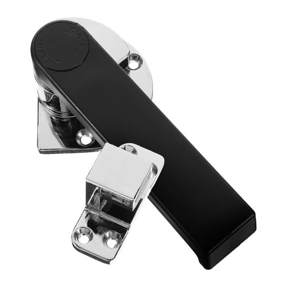 MUSEYA Door Latch Lock Freezer Door Lock Latch Zinc Alloy Black 1 Set 7.47X2.95X2.36in for Cooler Door