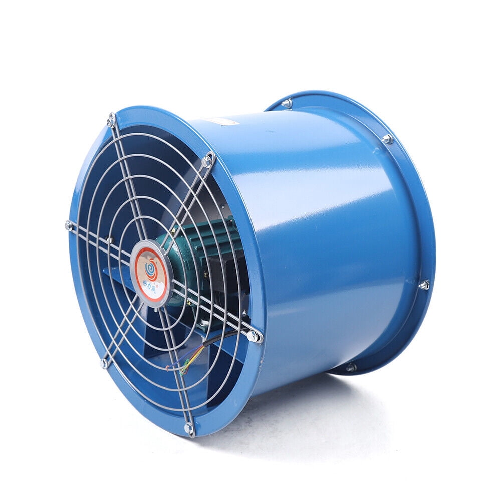 FETCOI 16" Axial Fan Cylinder Pipe Paint Spray Booth Ventilator Fumes Exhaust Flow Fan