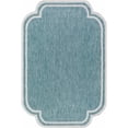 thumbnail image 2 of Hauteloom Arnola Living Room, Bedroom Patio Outdoor Area Rug - Traditional - Aqua, Cream - 2'4" x 3'9", 2 of 6