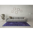 thumbnail image 3 of Ahgly Company Indoor Square Persian Blue Traditional Area Rugs, 4' Square, 3 of 4