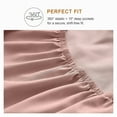 thumbnail image 3 of Warmstar 100% Cotton Twin Fitted Sheet Only, 600 Thread Count Sateen Soft Breathable Twin Size Fitted Bed Sheet Deep Pocket,Fits Mattress Up to 15",Pink, 3 of 6