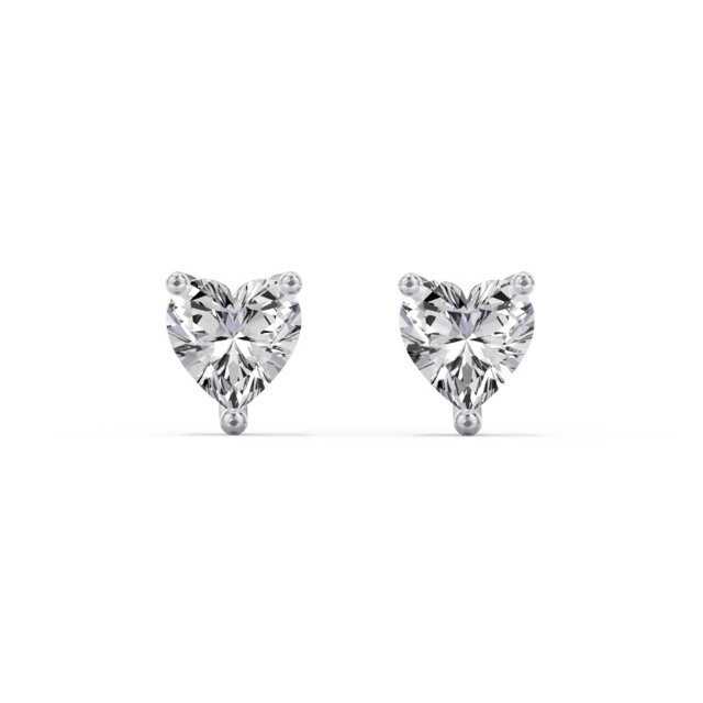 Boucles d'Oreilles Clous Pierre de Naissance Cœur