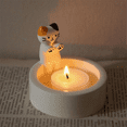 thumbnail image 2 of Cartoon Kitten Candle Holder, Cat Warming Its Paws Candle Holder,DIY Handmade Storage Box Holder,Home Decoration A, 2 of 8