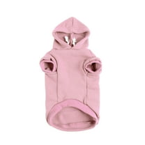 Dog Sweatshirt Hooded Pet Spring/Fall/Winter Clothes Warm Coat for Small and Medium Dogs Pink M