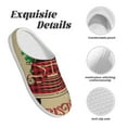 thumbnail image 5 of Fotbe Christmas Vintage Red Truck Pattern Women's Fuzzy Curly Fur Memory Foam Loafer Slippers Indoor Outdoor Slippers Winter Home Shoes-44/45, 5 of 7
