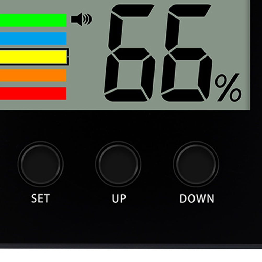 Tineasur Black Hygrometer with Large LCD Screen for Accurate Temperature and Humidity Monitoring