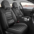 thumbnail image 2 of Fundas de asiento de coche universales de cuero transpirables de verano para Nissan Patrol Y61 Onix LS460 W211 Nissan Kicks, compatibles con la mayoría de las versiones SUV, 2 of 5