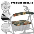 thumbnail image 5 of POLERO Vintage Dragonfly Floral Theme Rollator Walker Seat Covers Home for Elder, Easy to Clean Black Elastic Fabric Rollator Walker Seat and Backrest Covers, 5 of 10