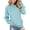 Blue 1, variant on Baqcunre Womens Sweaters Women's Sweatshirt Short Pullover Sweater Wool Pocket Hoodie Fall Clothing Crewneck Sweatshirts Womens Fall Tops Black L