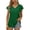 Green, variant on USSUMA Womens Tops Women Fashion Solid Casual V-Neck Short Sleeve Loose T-Shirt Blouse Tops Elegant up to 4 Off Blue Polyester S
