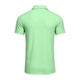 thumbnail image 5 of Trgacdwlo Ice Silk Mens Polo Shirts Quick Dry Cooling Short Sleeve Men Shirts Collared Sun Protection Golf Shirts for Men Green XL, 5 of 7
