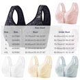 thumbnail image 2 of Fmbrln Womens Wireless Bra Plus Size Front Closure Lace Splice Fixed Cup Push Up Breathable Wirefree Bra Everyday Bras for Daily Comfy White L, 2 of 4