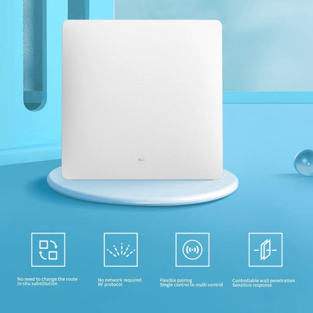 Self-powered Wireless Remote Control Switch Home Battery-free Three-on Double-control Wall Switch Panel Wiring-free Free Free Paste