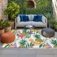 thumbnail image 2 of Pineapple Outdoor Rug for Patio/Deck/Porch, Non-Slip Large Area Rug 5 x 8 Ft, Summer Nature Tropical Fruit Flowers Leaves Indoor Outdoor Rugs Washable Area Rugs, Reversible Camping Rug Carpet Runner, 2 of 8