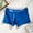 Blue, variant on Men's Underwear Boxer Briefs Cotton Under $5 Medium Waist Solid Color Letters Split Comfortable Breathable Boxers Underwear