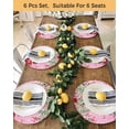 thumbnail image 4 of 13 Inch Round Placemats Set of 6, Red Gnomes Non Slip Heat Insulation PP Table Mats, Valentine's Day Love Roses Leaves Ombre Pink Washable Place Mats for Kitchen Dining Party Table Decor, 4 of 7