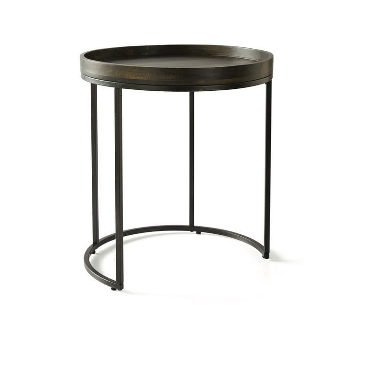 Better Homes Gardens Tray Top Nesting Tables Set of 2 Dark