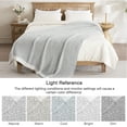 thumbnail image 6 of Exclusivo Mezcla Knit Blanket for Bed Twin Size, Ultra Soft Cozy Fluffy Blanket, Lightweight Fuzzy Throw for Couch and Bed, Mixed Grey, 60"x80", 6 of 9