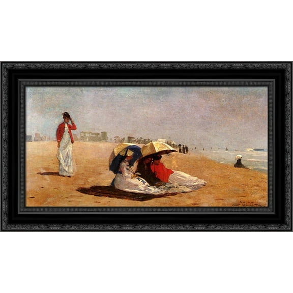 East Hampton, Long Island 24x15 Black Ornate Wood Framed Canvas Art by Homer, Winslow