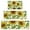 Yellow Sunflower Seed, variant on Green Leaf Sunflower Pattern Kitchen Rugs Sets Of 3,Kitchen Runner Rugs Non Skid Washable,Decorative Kitchen Floor Mats for Kitchen,Sink,Laundry,17"x30"+ 17"x47" + 17"x59"