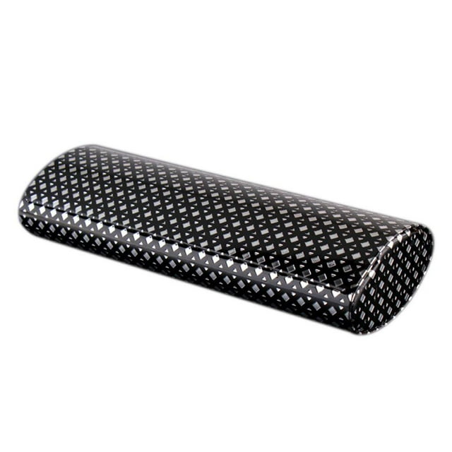 becaristey Oval Shaped Glasses Box Case Magnetic Closure Eyewear Box Solid Color Portable Glasses Protective Organizer