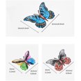 thumbnail image 2 of Arte de la pared mariposa metal YONGSHENG 3pcs, 2 of 5