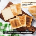 thumbnail image 3 of Tesslux 4 Slice Toaster with Touch Screen Control, 1.5" Wide Long Slots, 6 Browning Levels & 6 Bread Types, Digital Timer, Memory, Defrost, Reheat (BLACK), 3 of 7