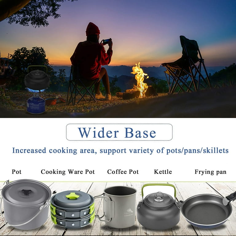 Caudblor Portable Camping Stove Burner, Small Backpacking Stoves with  Butane Adapter, Lightweight Hiking Stove with Carrying Case, Little Propane  Camp