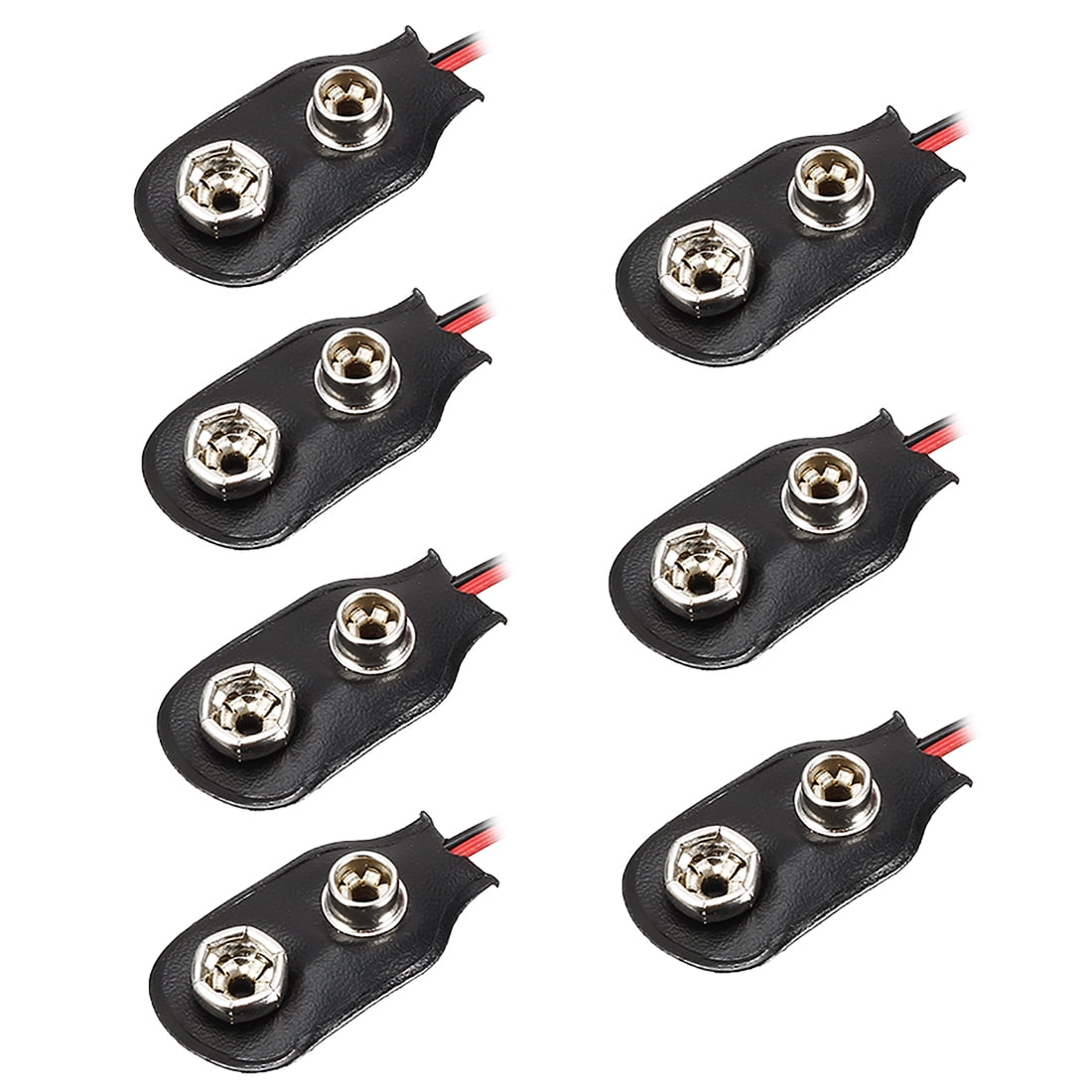 7pcs DC 9V Battery Clip IType Buckle Connector Wire 14.5cm Length