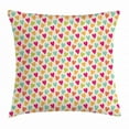 thumbnail image 1 of Geometric Throw Pillow Cushion Cover, Valentines Day Concept Colorful Heart Figures on a Chalky Tainted Background, Decorative Square Accent Pillow Case, 20 X 20 Inches, Multicolor, by Ambesonne, 1 of 2