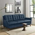 thumbnail image 3 of Modway Beguile Modern Finely Upholstered Fabric Sofa in Azure Blue, 3 of 6