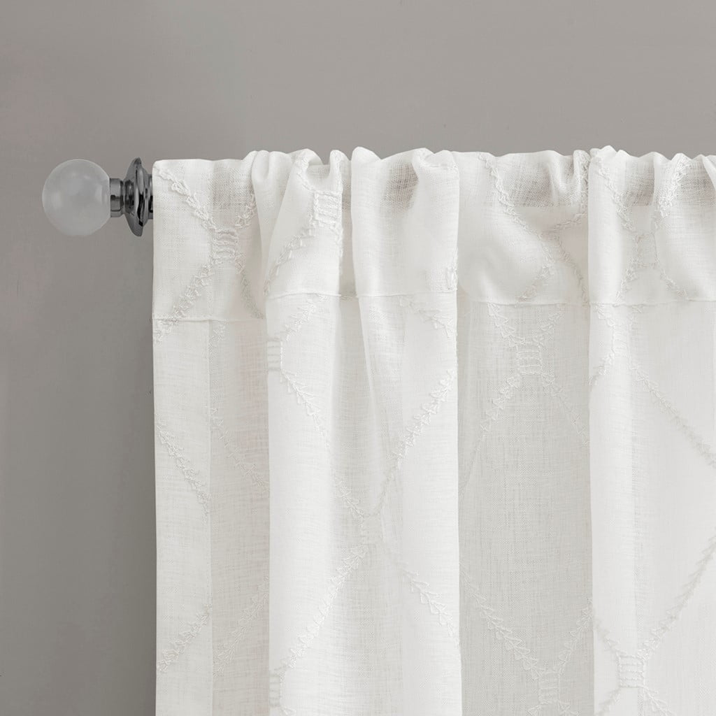 MAYEERTY Diamond Multifunctional and practical Sheer Window Curtain Panel(Only 1 Pc Panel) for Bedroom
