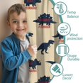 thumbnail image 3 of Blackout Kids Curtains,Beige Dinosaurs Names Pattern Childrens Insulated Curtains Set Of 2,Bedroom Essentials,Toddler Room Decor 42"x63", 3 of 5