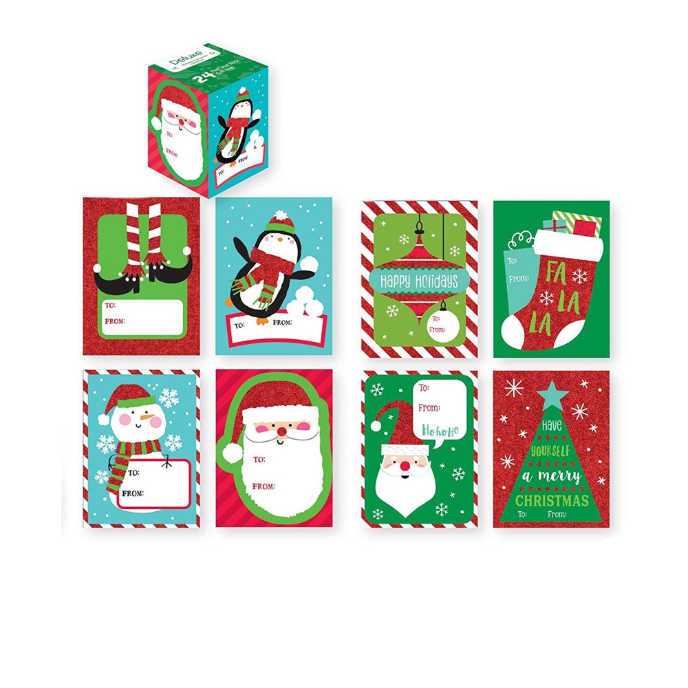48 Self Adhesive Peel & Stick Christmas Gift Labels, Easy to Use Just