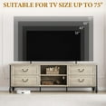thumbnail image 6 of TROPOW Tv Stands for Living Room,Mid Century Modern TV Stand with Storage,Entertainment Center with Metal Roman Columns & Handle,TV Cabinet with Drawer,TV Console Table for Living Room-Rustic Grey, 6 of 9
