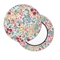thumbnail image 2 of Pofeuu Trendy Floral Design Print Round Bar Stool Covers - Super Soft and Washable Elastic Stool Cushion Slipcover Easy Clean Velvet-12 inch, 2 of 7