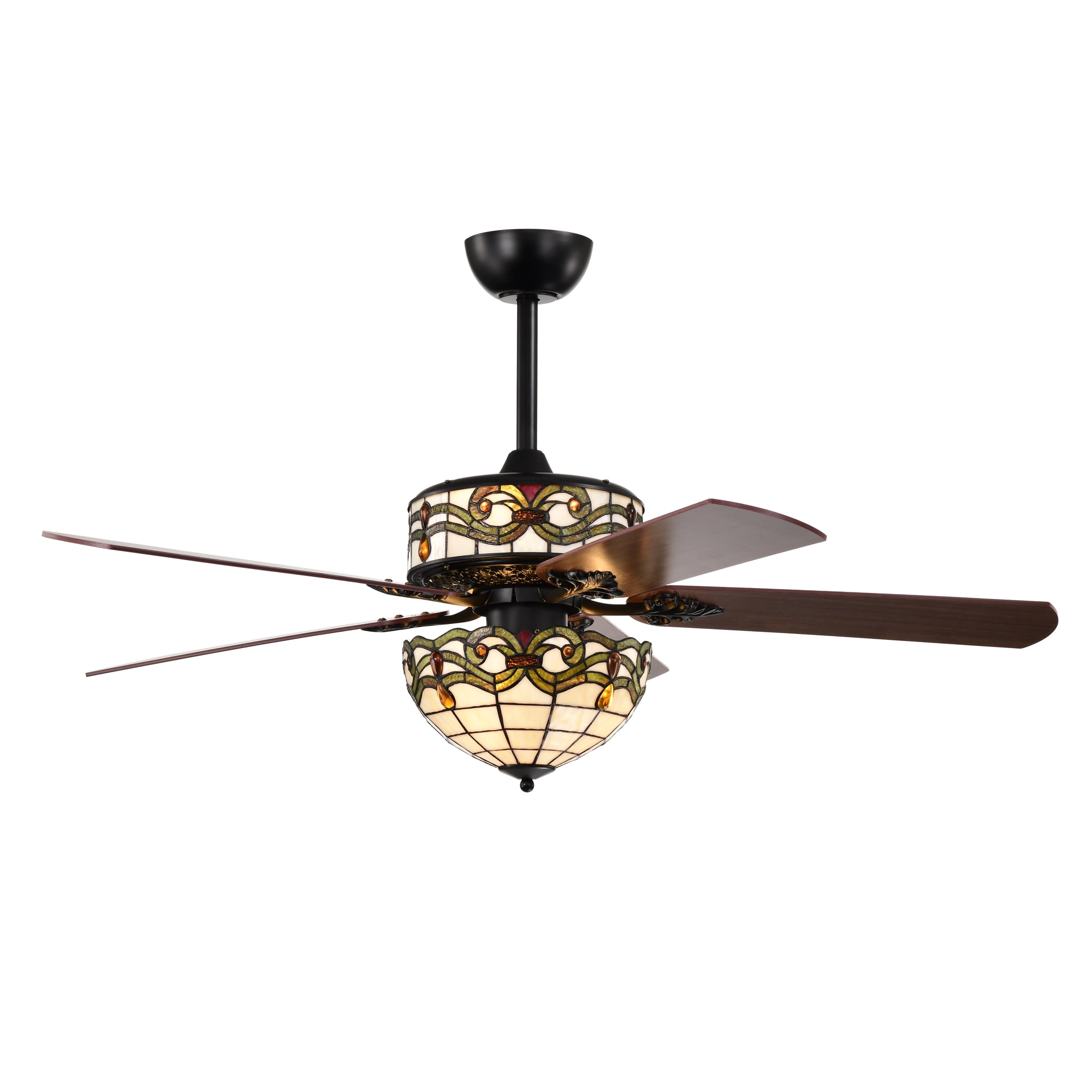 Elke 52 in. 6-Light Indoor Matte Black Finish Ceiling Fan