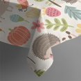 thumbnail image 4 of Cute Hedgehog Pattern with Pioneer Flower Rectangle Tablecloth 60"x120",Waterproof Polyester Rectangle Table Cloth, Wipeable Spillproof Polyester Tablecloth for Dining, Camping, Indoor and Outdoor, 4 of 6