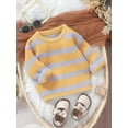 thumbnail image 5 of Nygoyerh Baby Girls Boys Knit Sweater Stripe Print Warm Knitted Long Sleeve Pullover Fall Newborn Infant Clothing 6M-3T for Casual, 5 of 9