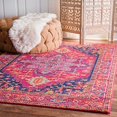 thumbnail image 1 of nuLOOM Vonda Fancy Persian Runner Rug, 2' 8" x 8', Pink, 1 of 4