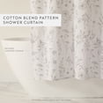 thumbnail image 4 of Cotton Blend Floral Print Shower Curtain by Comfort Canopy, 72" x 72", Gray, 4 of 5