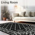 thumbnail image 2 of ODIKA 4'x6' Machine Washable Non-Slip Area Rug, Spider Web Intricate with Gothic Lace Network Design High Traffic Rug, Black, 604480, 2 of 7