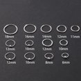 thumbnail image 2 of Pendientes de aro de hueso del oído simple de ley de 6 a 18 mm, aros de círculo redondo para mujeres y hombres Tan Jianjun unisex, 2 of 2