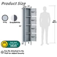 thumbnail image 4 of Fesbos Metal Lockers for Employees with Lock, Employees Locker Storage Cabinet with 4 Doors, Tall Steel Storage Locker for Gym, School, Office, 4 of 8